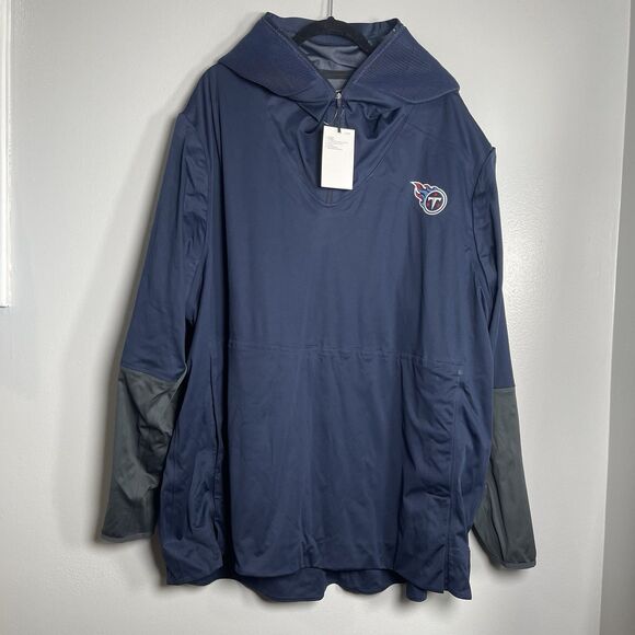 NIKE Zonal Aeroshield TENNESSEE TITANS On Field Pullover Men’s 4X Navy Blue NEW - Picture 1 of 10